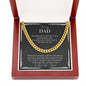 To My Dad - You Mean the World To Me - Cuban Link Chain Necklace - Celeste Jewel