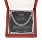 To My Dad - You Mean the World To Me - Cuban Link Chain Necklace - Celeste Jewel