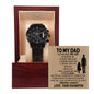To My Dad - Your Little Girl - Black Chronograph Watch - Celeste Jewel