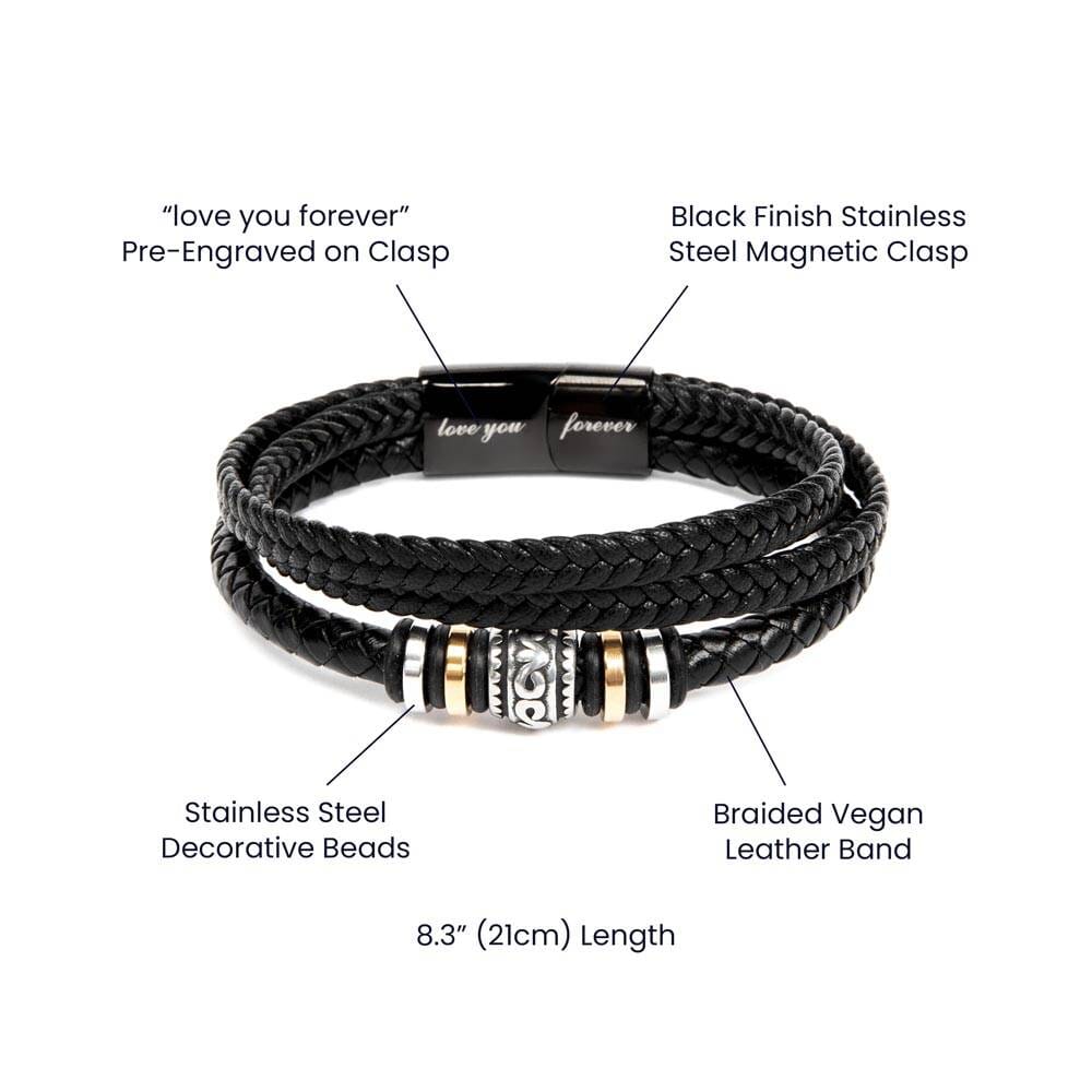 To My Dad - You're My Hero - Love You Forever Bracelet - Celeste Jewel