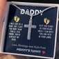 To My Daddy - Gift For New Dad - Personalized Cross Necklace - Celeste Jewel