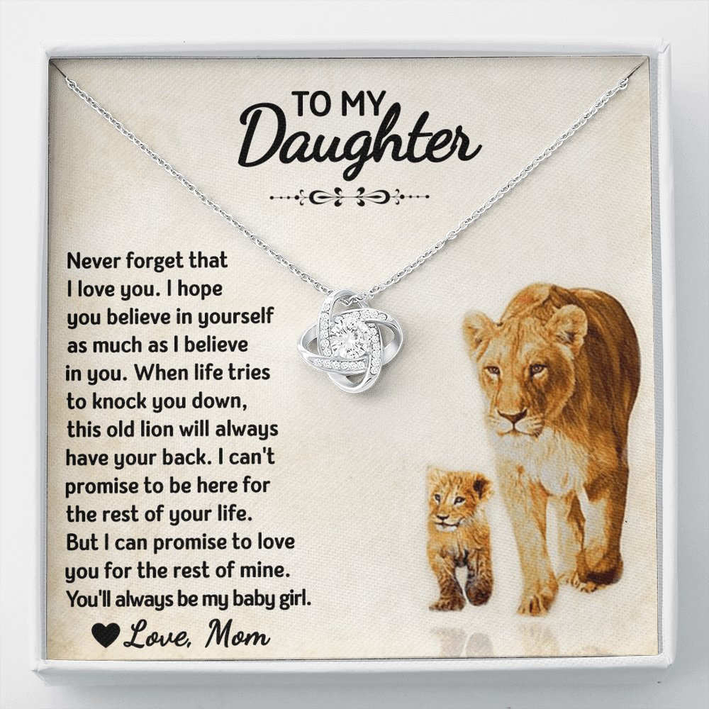 To My Daughter - Always My Baby Girl - Love Knot Necklace - Celeste Jewel