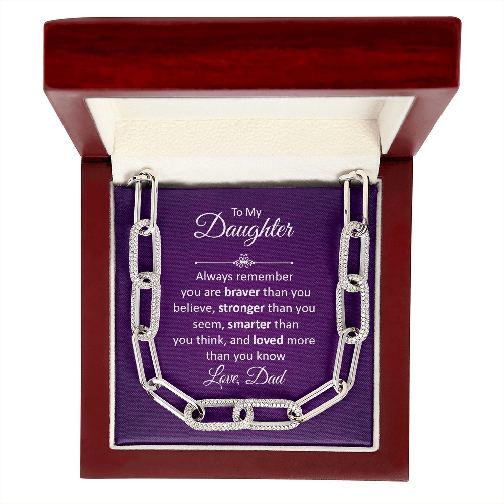 To My Daughter - Always Remember - Forever Linked Necklace - Celeste Jewel