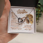 To My Daughter - Carry You In My Heart - Interlocking Hearts Necklace - Celeste Jewel