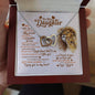 To My Daughter - Carry You In My Heart - Interlocking Hearts Necklace - Celeste Jewel