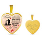 To My Daughter - Gift From Dad - Luxury Graphic Heart Necklace - Celeste Jewel
