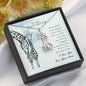 To My Daughter - Little Star - Hugging Giraffe Necklace - Celeste Jewel