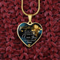 To My Daughter -Most Beautiful Thing - Luxury Graphic Heart Necklace - Celeste Jewel