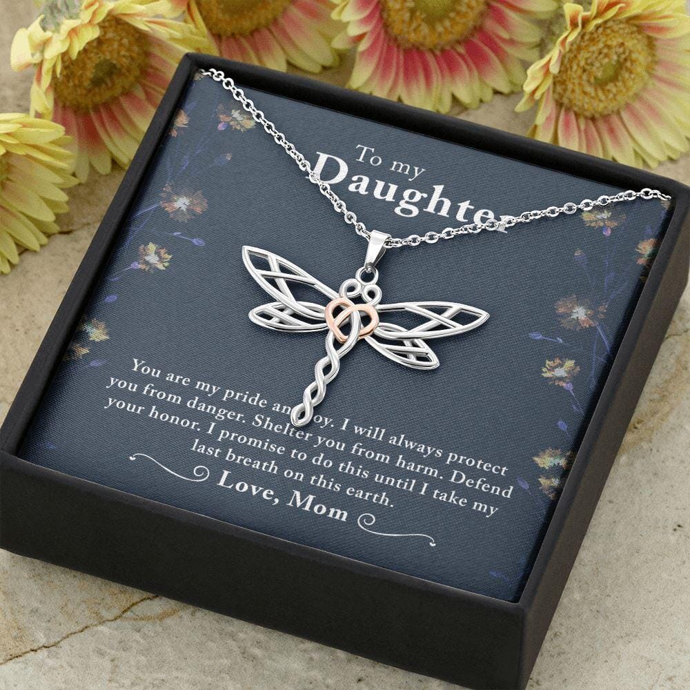 To My Daughter - My Pride And Joy - Dragonfly Necklace - Celeste Jewel