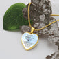 To My Daughter - Never Forget That - Luxury Graphic Heart Necklace - Celeste Jewel