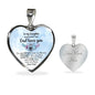 To My Daughter - Never Forget That - Luxury Graphic Heart Necklace - Celeste Jewel