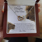 To My Daughter - This Old Lioness - Interlocking Hearts Necklace - Celeste Jewel
