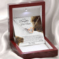To My Daughter - This Old Lioness - Interlocking Hearts Necklace - Celeste Jewel