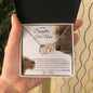 To My Daughter - This Old Lioness - Interlocking Hearts Necklace - Celeste Jewel