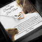 To My Daughter - This Old Lioness - Interlocking Hearts Necklace - Celeste Jewel