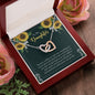 To My Daughter - Within You - Interlocking Hearts Necklace - Celeste Jewel