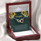 To My Daughter - Within You - Interlocking Hearts Necklace - Celeste Jewel