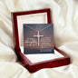 To My Daughter - Your Smile - Cubic Zirconia Cross Necklace - Celeste Jewel