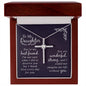To My Daughter - You're My Best Friend - Cubic Zirconia Cross Necklace - Celeste Jewel