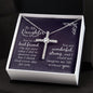 To My Daughter - You're My Best Friend - Cubic Zirconia Cross Necklace - Celeste Jewel