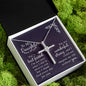To My Daughter - You're My Best Friend - Cubic Zirconia Cross Necklace - Celeste Jewel
