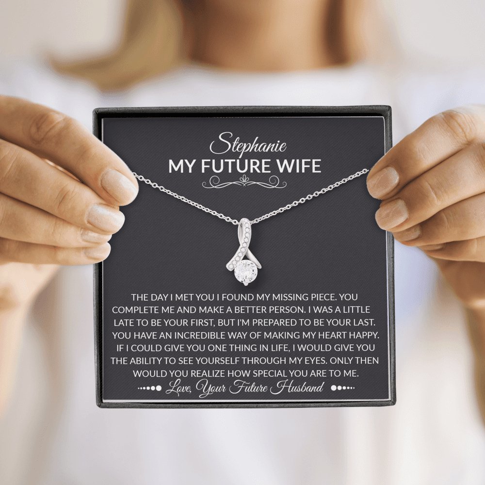 To My Future Wife - The Day I Met You - Sparkling Radiance Necklace - Celeste Jewel