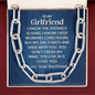 To My Girlfriend - I Know The Distance Is Hard - Forever Linked Necklace - Celeste Jewel