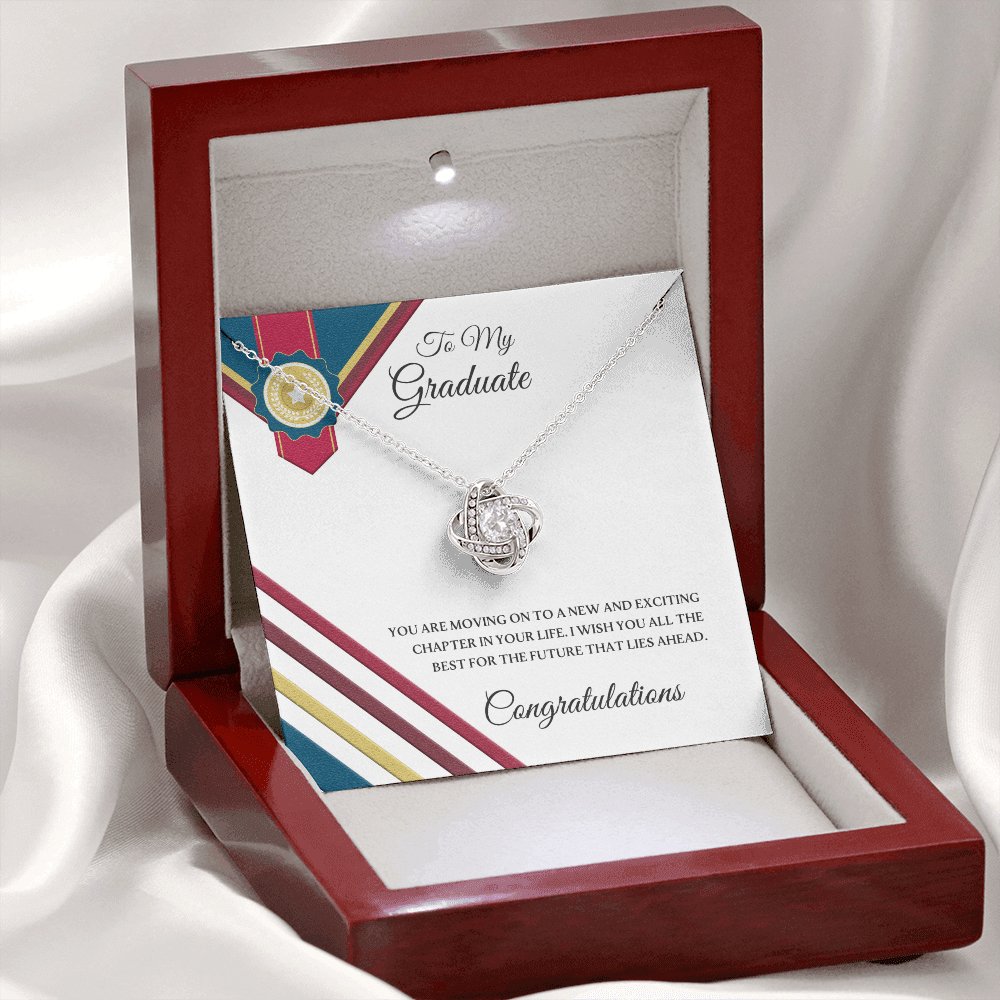To My Graduate Gift - All The Best - Love Knot Necklace - Celeste Jewel