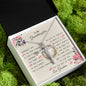 To My Granddaughter - A Higher Purpose - Cubic Zirconia Cross Necklace - Celeste Jewel