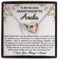 To My Granddaughter - Never Forget - Interlocking Hearts Necklace - Celeste Jewel