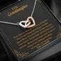 To My Granddaughter - Something You Must Always Remember - Interlocking Hearts Necklace - Celeste Jewel