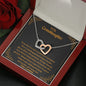 To My Granddaughter - Something You Must Always Remember - Interlocking Hearts Necklace - Celeste Jewel