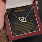 To My Granddaughter - Something You Must Always Remember - Interlocking Hearts Necklace - Celeste Jewel