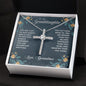 To My Granddaughter - You Are A Joy - Cubic Zirconia Cross Necklace - Celeste Jewel