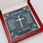 To My Granddaughter - You Are A Joy - Cubic Zirconia Cross Necklace - Celeste Jewel