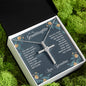 To My Granddaughter - You Are A Joy - Cubic Zirconia Cross Necklace - Celeste Jewel