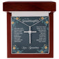To My Granddaughter - You Are A Joy - Cubic Zirconia Cross Necklace - Celeste Jewel