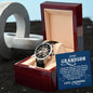 To My Grandson (From Grandma) - Always Be There For You - Men's Skeleton Watch - Celeste Jewel