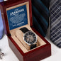 To My Grandson (From Grandma) - Always Be There For You - Men's Skeleton Watch - Celeste Jewel