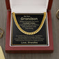 To My Grandson (From Grandma) - Always Remember - Cuban Link Chain Necklace - Celeste Jewel