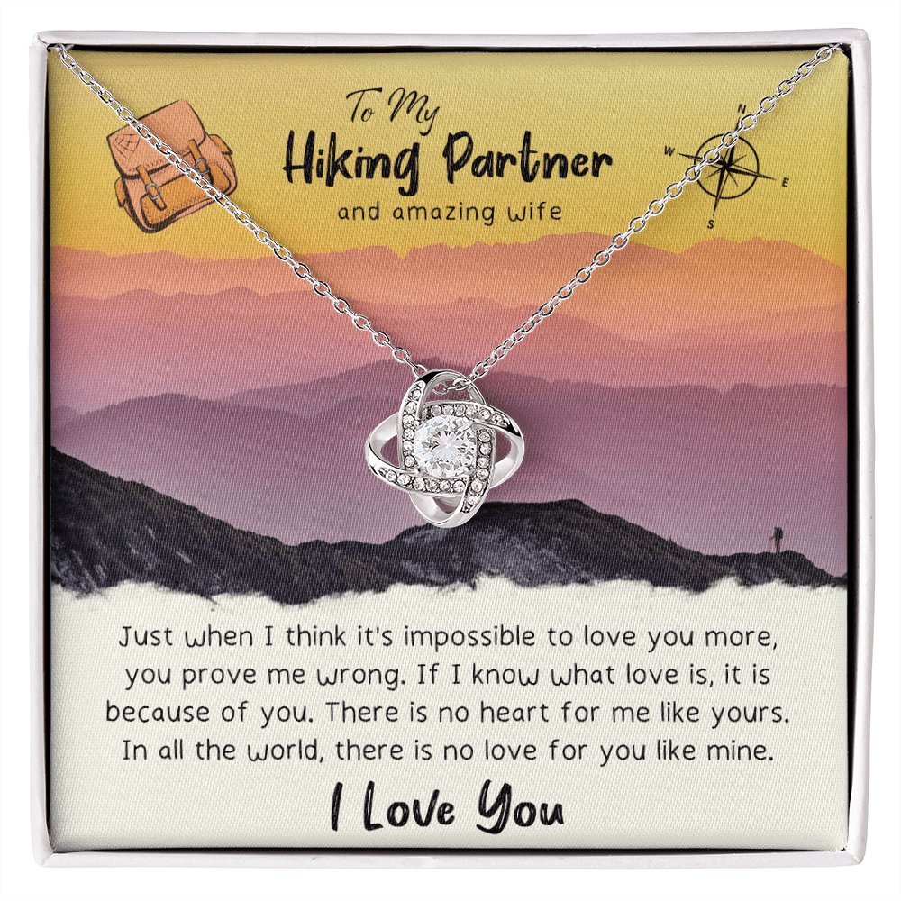 To My Hiking Partner And Amazing Wife - Love Knot Necklace - Celeste Jewel