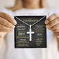 To My Husband - More Than You Ever Know - Personalized Cross Necklace - Celeste Jewel