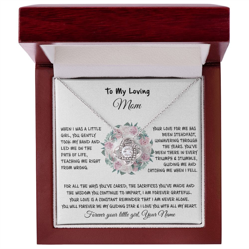 To My Loving Mom - Gift From Daughter - Love Knot Necklace - Celeste Jewel