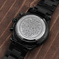 To My Man - My Missing Piece - Black Chronograph Watch - Celeste Jewel