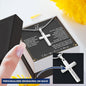 To My Man - Straighten Your Crown - Men's Personalized Cross - Celeste Jewel