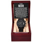 To My Man - Your Last Everything - Black Chronograph Watch - Celeste Jewel