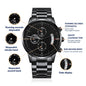 To My Man - Your Last Everything - Black Chronograph Watch - Celeste Jewel