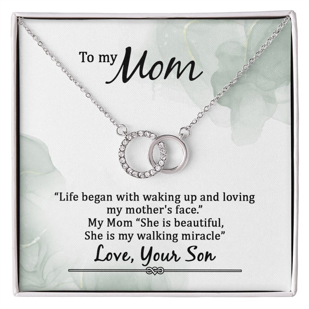 To My Mom - Gift From Son - Perfect Pair Necklace - Celeste Jewel
