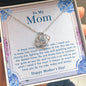 To My Mom - In These Times - Love Knot Necklace - Celeste Jewel