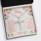 To My Mom - Spread My Wings - Cubic Zirconia Cross Necklace - Celeste Jewel